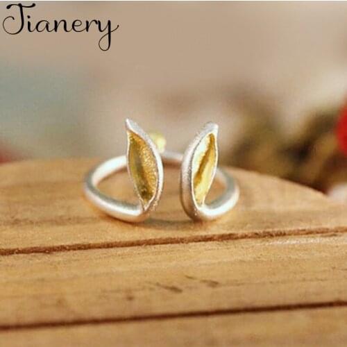 JIANERY Fashion Silver Color Rabbit Ear Rings For Women Wedding Opening Rings Anel Jewelry 2019