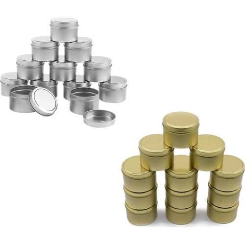 12-Pack Candle Tin, 8Oz Travel Tins,Holiday Candles,Round Metal Tins,Candle Containers for Candle Making,Storage