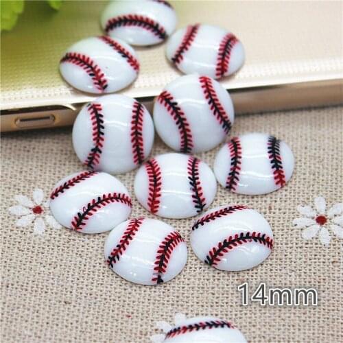 10pcs Resin small tennis sports flat back Cabochon Art Supply Decoration Charm Craft DIY 14mm