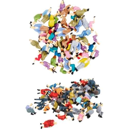 100pcs O Scale Model Diorama Painted Seated People Park Figures Passenger