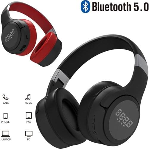 HIFI Wireless Headphone Stereo Headset Foldable Gym Earphone with Mic Card Noise Reduction Headphones Universal