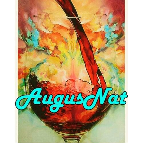 Cup diamond painting red wine daimont embroidery landscape puzzle picture diamant mosaic kitchen oil painting by numbers canvas