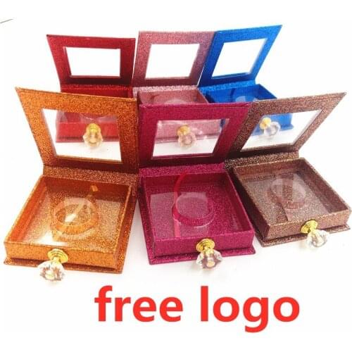 Diamond false eyelash packaging box fake 3d mink eyelashes boxes Diamond Shine Box case lashes empty Custom Lashbox Packaging