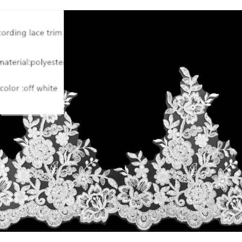 Summer New 30CM Evening Dress Wave Embroidery Lace Trim High-grade Polyester Vehicle Cording Bridal Trim
