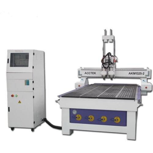 Multi Heads Cnc Router Machine 1325 High Speed Double Spindle Motors For Russia America Brazil