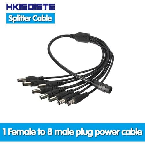 New Arrived,HKIXDISTE High Quality 8 Ways Splitter DC Power Cable Extension Cord For Secuirty System Camera CCTV Power Cord