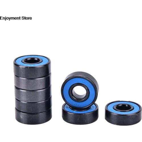 Hot 8Pcs/Set 608RS Inline Roller Skate Wheel Bearing Anti-rust Skateboard Wheel Bearing Red Sealed 8x22x7mm shaft
