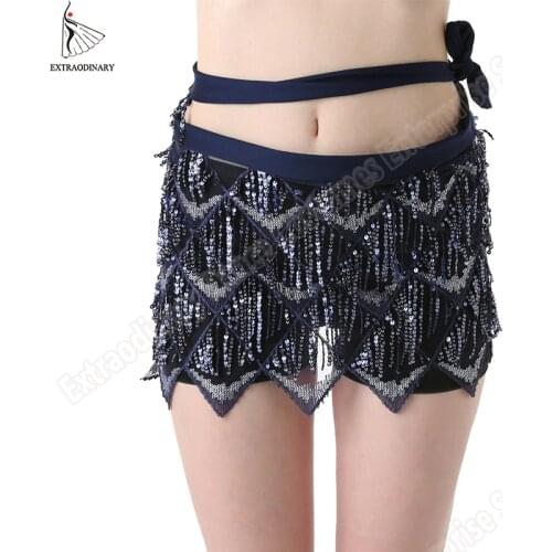 Hip Scarf New Style Belly Dance Costumes Sequins Bellydancing Belt Waist Chain Shawl Warps Belts Women Accessories 6 Colors