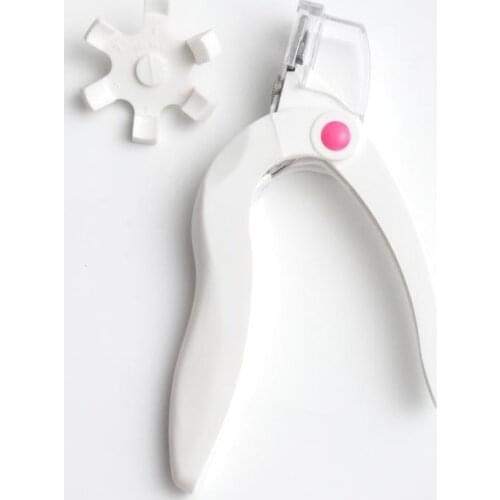 Professional Nail Art Clipper White Flat Cut U-shaped Nail Manicure Scissors French False Nails Stainless Steel Nail Art Tools