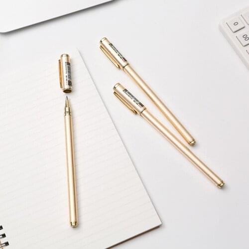 Scm V-119 Metal Gel Pen 0.5mm Signature Pen Carbon Pen Business Black 1PCS
