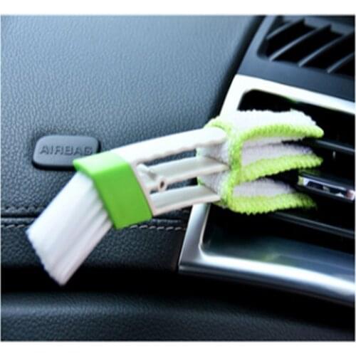 Multi-purpose Brush Double Slider Car Air Conditioning Outlet Brush Keyboard Window Cleaning Dust Brush