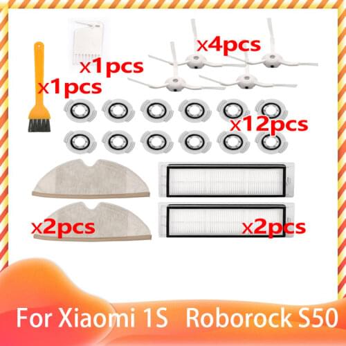 Multiple-sets mop cloths wheel HEPA filter brushes for Xiaomi Roborock S50 accessories S55 S5 1S Xiaowa E25 vacuum cleaner parts