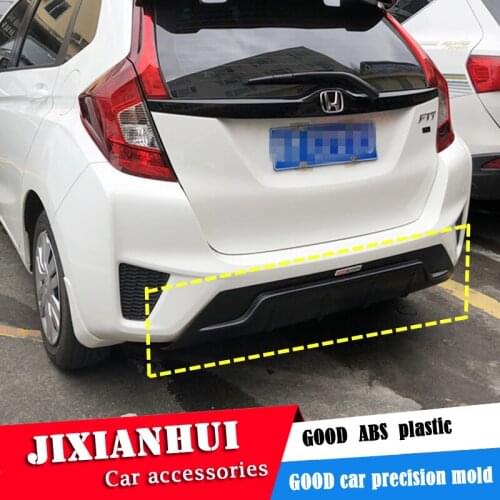 For Honda FIT JAZZ Body kit spoiler 2014-2017 For JAZZ ABS Rear lip rear spoiler front Bumper Diffuser Bumpers Protector