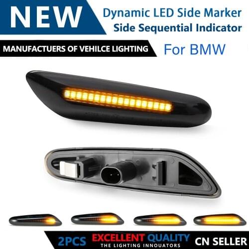 LED Dynamic Side Marker Light Turn signal indicator repeater Lamp for BMW X1 E84 E90 E91 E92 X3 E83 E53 E60 E61 E81 E82 E87 E88