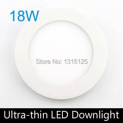 Ultra thin design hot sale 18W LED ceiling recessed downlight / Round panel light, 10pc/lot free shipping