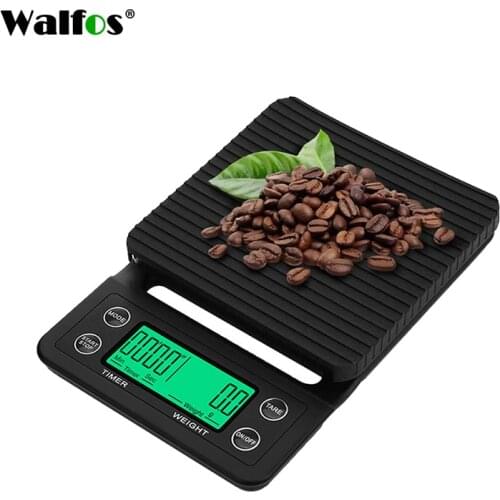 Walfos 3000g/0.1g 5000g/0.1g Kitchen Food Scale with Timer High Precision Mulfunction Protable Scales Digital LCD Weight Tool