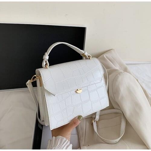 Stone Pattern Crossbody Shoulder Bags for Women 2021 Leather Womens Handbag Ladies Designer Evening Crossbody Bag Sac A Main