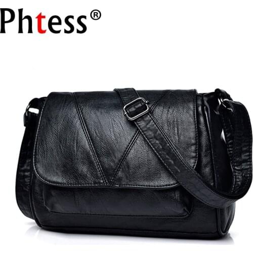 2019 Women Messenger Bags Crossbody Soft Leather Shoulder Female Bag Flap Bolsa Feminina Designer Handbags High Quality Brand