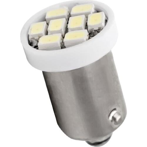 10pcs BA9S T4W 8SMD 1206 8LED Bulbs Car Interior Lights Source Reading Lamp White Red DC 12V License Plate Lights