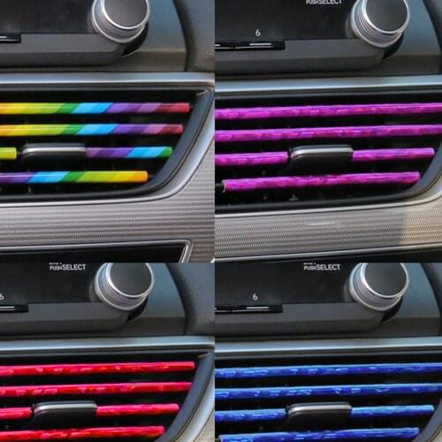 10Pcs Universal Car Vehicle Interior Air Outlet Vent Decorative Strip