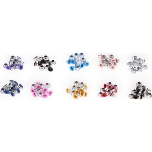 100pcs Hole 3mm Metal Mixed Color Eyelets For Leathercraft DIY Scrapbooking Shoes Belt Cap Bag Tags Clothes Fashion Accessories