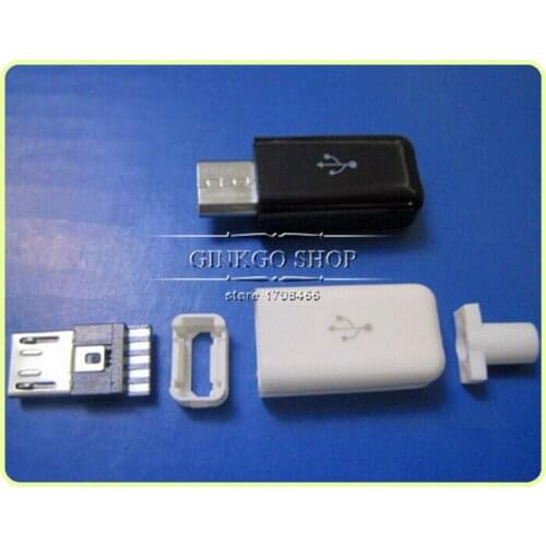 1000sets/lot 4 in 1 /sets Micro USB Jack plug Micro USB Connector Tail Charging Socket