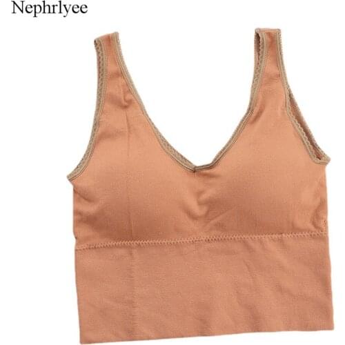 2021 New Seamless Bra With Pads Sexy Lace Bras For Women Crop Top Active Bra Top Wireless Brassiere Push Up Sports Vest CA239