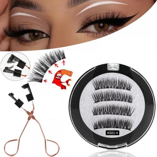3D Magnetic Eyelashes Handmade Makeup Mink Eyelashes Extended False Eyelashes Reusable False Eyelashes With Tweezers Wholesale