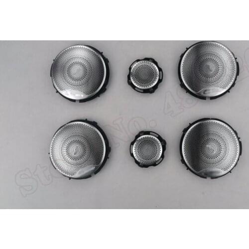 Car Silver Interior Door Audio Speaker Panel Trim 6 Covers Loudspeaker Midrange Lid Accessories For Mercedes Benz C-Class W205