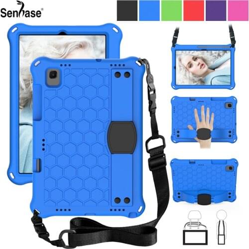 For Samsung Galaxy Tab A7 10.4 2020 SM-T500 SM-T505 Case EVA Kids Safe Foam Shockproof Shoulder Hand Strap Stand Tablet Cover