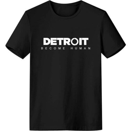 Detroit T Shirt Become Human T-shirt Adult Men Women Black Short Sleeve Summer O-neck T Shirt