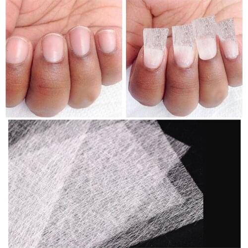 Hot! 10PCS/20PCS Fiberglass For Nail Extension Form Non-Woven Silks UV Gel Building Fiber French Acrylic DIY Manicure Tools