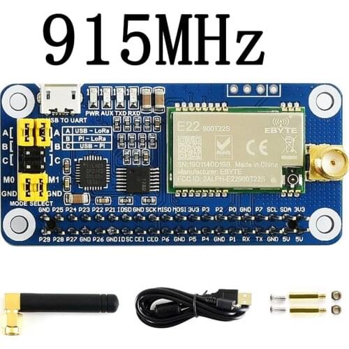 915MHz LoRa Low-Power Long Range Long-Distance Communication Radio Wireless Module Board HAT for Raspberry Pi Zero W H 3 4 B