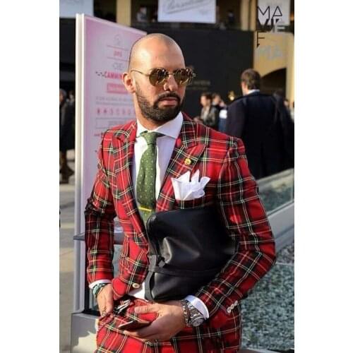 Handsome Groomsmen Peak Lapel Groom Tuxedos Mens Wedding Dress Man Jacket Blazer Prom Dinner (Jacket+Pants+Tie) A095