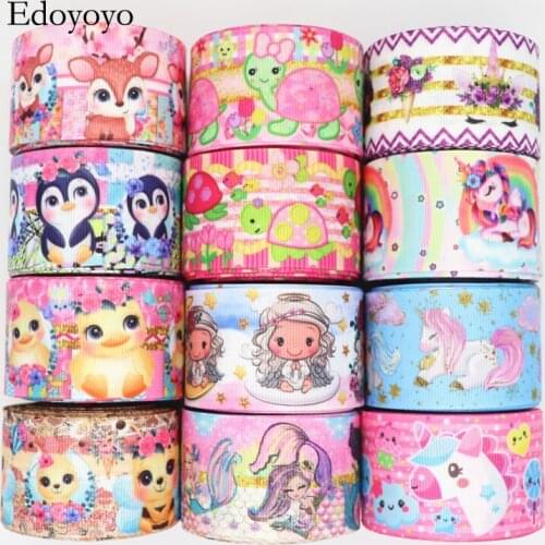 10 Yards 1.5'' 38MM Cute Animals Printed Grosgrain Ribbons For Hair Bows DIY Handmade Materials Y2020070702
