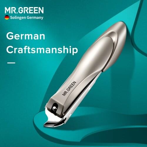 MR.GREEN Nail Clipper Anti-Splash Ingrown Oblique Toenail Cutter Pedicure Tool Podiatry Paronychia Manicure Tool Stainless Steel