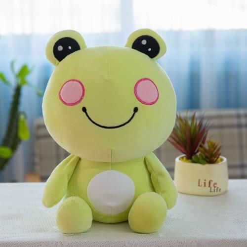 Cute Frog Doll Plush Toy Rag Doll Mung Bean Frog Doll Skin-friendly and Comfortable Children Pillow Birthday Gift for Girls
