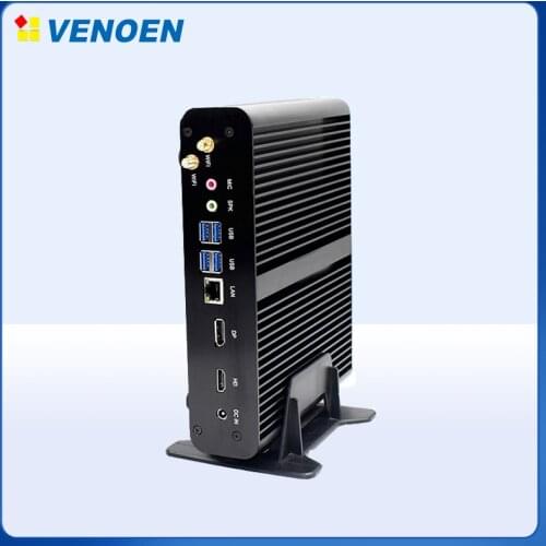 8th Gen Fanless Mini PC Intel Core i7 8550U 4K HTPC Quad Core 8MB Cache Micro Computer win10 Linux 2*DDR4 M.2 SSD Desktop Nettop