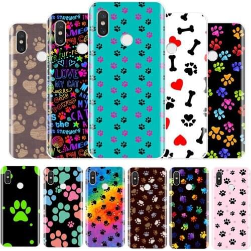 Dog Footprint Paw Soft Silicone Phone Case For Redmi 4 5 5A 6A 6pro 7 5PLUS NOTE 5 6 7 8 4X PRO