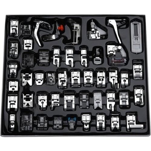 Professional 48pcs Sewing Machine Presser Feet Set for Brother, Babylock, Singer, Janome, Elna, Toyota, New Home, Simplicity