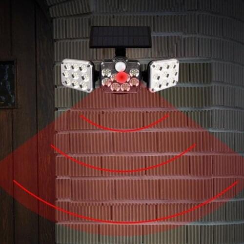 LED Outdoor Solar Wall Light Infrared Sensor Street Lamp PIR Motion Sensor Garden Light Waterproof Solar Power Wallmounted Lamp