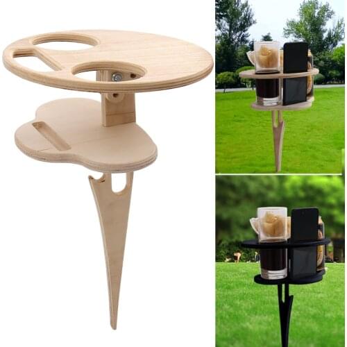 Outdoor Wine Table Outdoor Portable Folding Picnic Wine Table for Outdoors Garden Travel Beach Party Games Drinking Desk