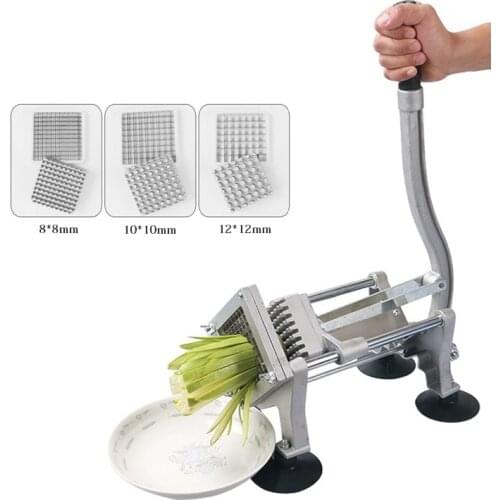 High Efficiency Commercial French Fry Cutters Carrot Potato Chip Chopper Stainless Steel Fruit Vegetable Onion Cabbage Shredder