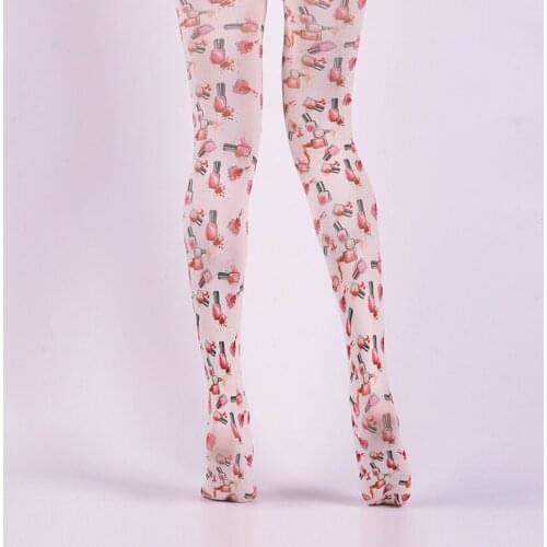High Quality Womens Creative patterned pantyhose nail polish print tights spring and autumn ladies stockings