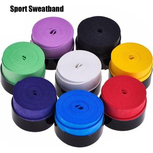 1 PC Sweat Absorbed Overgrip Wraps Anti-skid Dry Tennis Racket Grip Tape Badminton Grips Fishing Rod Sweatband Sport Equipment
