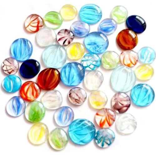 100g Mixed Color Glass Gems Mosaic Tiles Pebbles Nuggets for DIY Projects