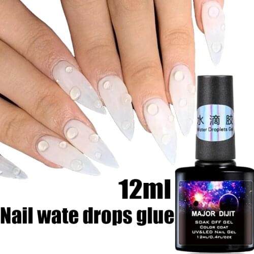12ML Water Droplets Glue Nail Gel Polish Phototherapy Crystal Glue Water Drop Magic Bubble Gel Nails Accessories Nail Art Tools