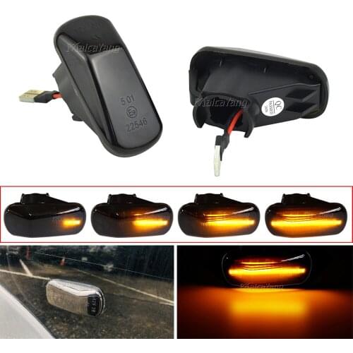 2Piece Sequential Lamp Dynamic LED Side Marker Turn Signal Light Indicator Blinker For Honda CR-V 95-16 Acura RSX DC5 2002-2006