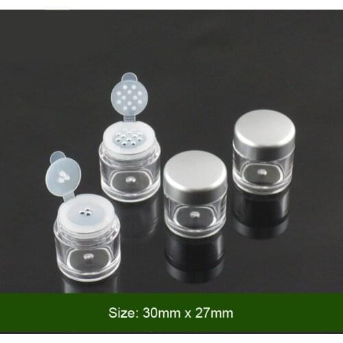 5ml Refillable Bottles loose powder jar with 1/3/12 holes nail powder bottle with sifter,colver nail glitter powder container