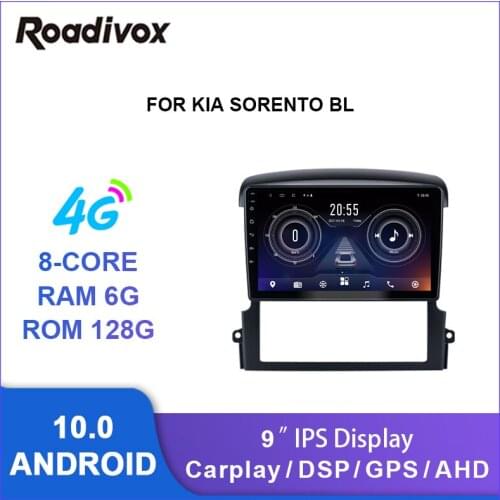 9" android 10.0 car radio video gps navigation player for Kia Sorento BL multimedia autoradio stereo head unit